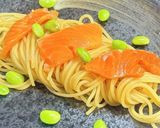 サーモンと枝豆のわさび醤油パスタ作り方6写真