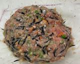 鳥挽肉の野菜ひじき焼き作り方3写真
