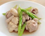 カンタン☆鶏肉とアスパラガスのごま和え作り方7写真