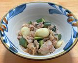 豚バラ肉とニンニクとキュウリの梅シソ炒め作り方6写真