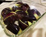 レンジで丸茄子の胡麻和え作り方3写真