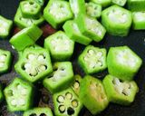 オクラと豆腐のチャーハン作り方1写真