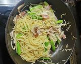 キノコとアスパラベーコンのパスタ作り方5写真