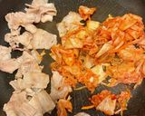 豚肉キムチ豆腐作り方1写真