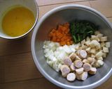 ふんわりたまごとほうれん草の春色スープ作り方2写真