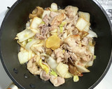 豚バラ肉と白菜の浅漬けと搾菜の中華炒め作り方5写真