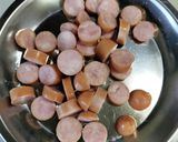 カット野菜のコンソメ焼きうどん 🍝🌭作り方1写真