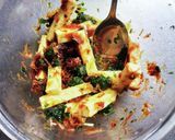 パセリ＆チーズおかか揚げ餃子作り方1写真