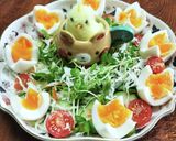 ヒヨコちゃん【お野菜半熟ゆで卵サラダ】作り方7写真