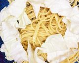 キャベツと納豆のたらこパスタ作り方6写真