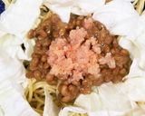 キャベツと納豆のたらこパスタ作り方8写真
