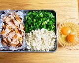 秋鮭とえのきのバター醤油チャーハン作り方1写真