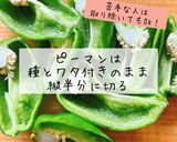 肉詰めないピーマンのポン酢おろし煮作り方1写真