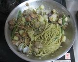 本格/あさりのジェノベーゼソースパスタ作り方8写真