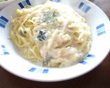 鮭と白菜のクリームパスタ作り方8写真