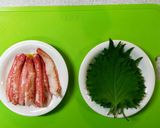ズワイ蟹の大葉包み天ぷら作り方1写真