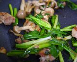 わけぎと鶏肉(豚肉)のスピード炒め作り方4写真