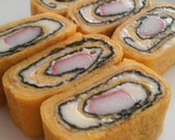 ★ｶゎｨｨ♪ｶﾆｶﾏ＆ﾁｰｽﾞ卵焼き★作り方6写真