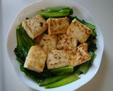 小松菜と豆腐ステーキのねぎあんかけ作り方4写真