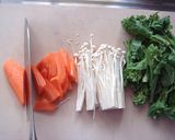 季節の青菜のごま生姜ナムル作り方1写真