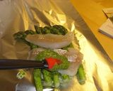アスパラと白身魚の緑ハーブソースホイル焼作り方5写真