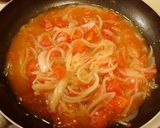 カニ缶とは思えない？♔カニトマトパスタ作り方3写真