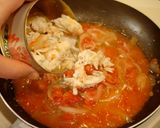 カニ缶とは思えない？♔カニトマトパスタ作り方5写真