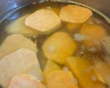 豆乳・さつまいも・ペンネの温まるスープ作り方1写真