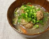 汁物～鶏団子の中華スープ作り方6写真