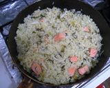 鮭と高菜ときのこのピラフ作り方6写真