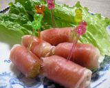 スモークチーズの生ハム巻き。作り方3写真