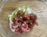 レンジで完結 - 豚こま肉の甘辛作り方1写真