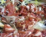 豚肉と葱のコチュジャン炒め☆わさび菜のせ作り方4写真
