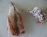 ヤリイカのほうれん草とイカゲソ詰め煮作り方1写真
