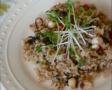 大葉にんにく醤油で♔梅タコチャーハン❤作り方6写真