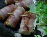 チーズちくわの簡単ベーコン巻き巻き作り方5写真