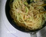 簡単！鶏肉とキャベツの濃厚クリームパスタ作り方4写真