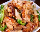 ピーマンと玉葱のテリヤキチキン炒め定食🤩作り方8写真