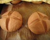 ●自家製酵母で全粒粉100%の丸パン●作り方5写真
