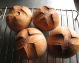 ●自家製酵母で全粒粉100%の丸パン●作り方6写真