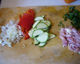 チキンバジルご飯作り方1写真