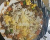 レンジ中華風梅トマトシーフード炒飯弁当作り方8写真