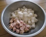 炊飯器で春大根とベーコンのスープリゾット作り方1写真
