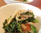 季節の青菜のごま生姜ナムル作り方4写真