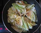 カリカリ豚肉と春キャベツの簡単和風パスタ作り方5写真