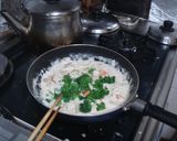 ブロッコリーホタテとイカのクリームパスタ作り方10写真