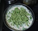 ブロッコリーホタテとイカのクリームパスタ作り方12写真