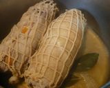 鶏もも肉　野菜巻き巻き　コンソメで蒸し煮作り方4写真