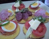 ふんわり野菜の香りカナッペ風パンケーキ　作り方6写真