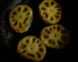 大葉たっぷり　蓮根のはさみ焼き作り方5写真